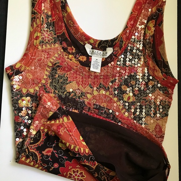Sequin paisley tank top - Picture 5 of 7